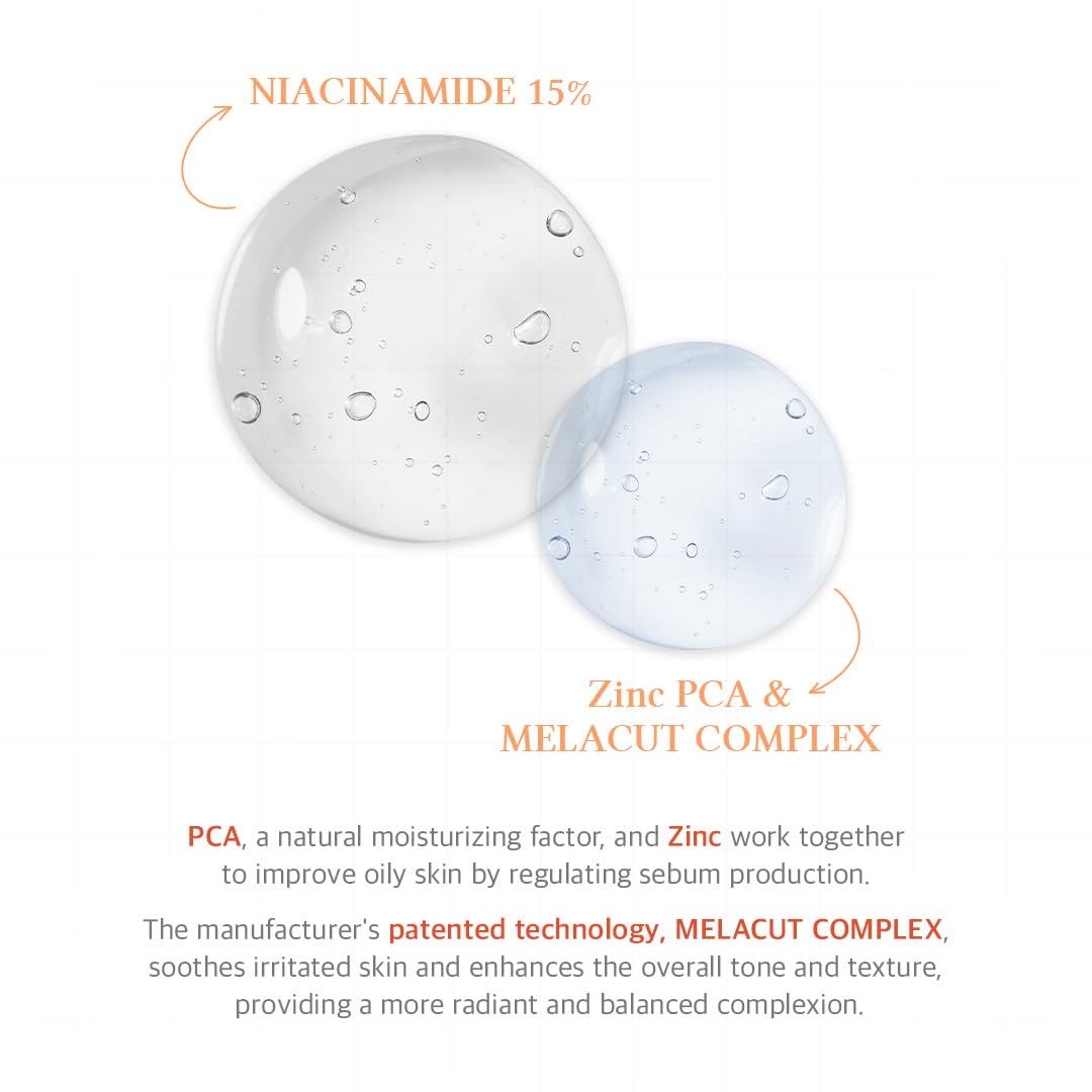 Dr.Althea 15% Niacinamide Purity Serum bottle, 30ml, in sleek packaging, from Lakinza K-beauty, displayed on a white background.