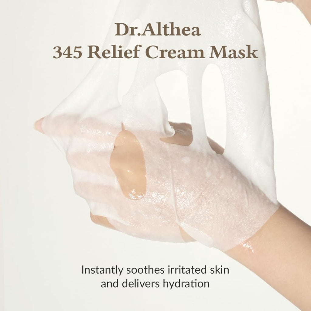 Dr.Althea 345 Cream Mask in 25g jar, a skincare mask by Lakinza K-beauty with a smooth, creamy texture for facial treatment.