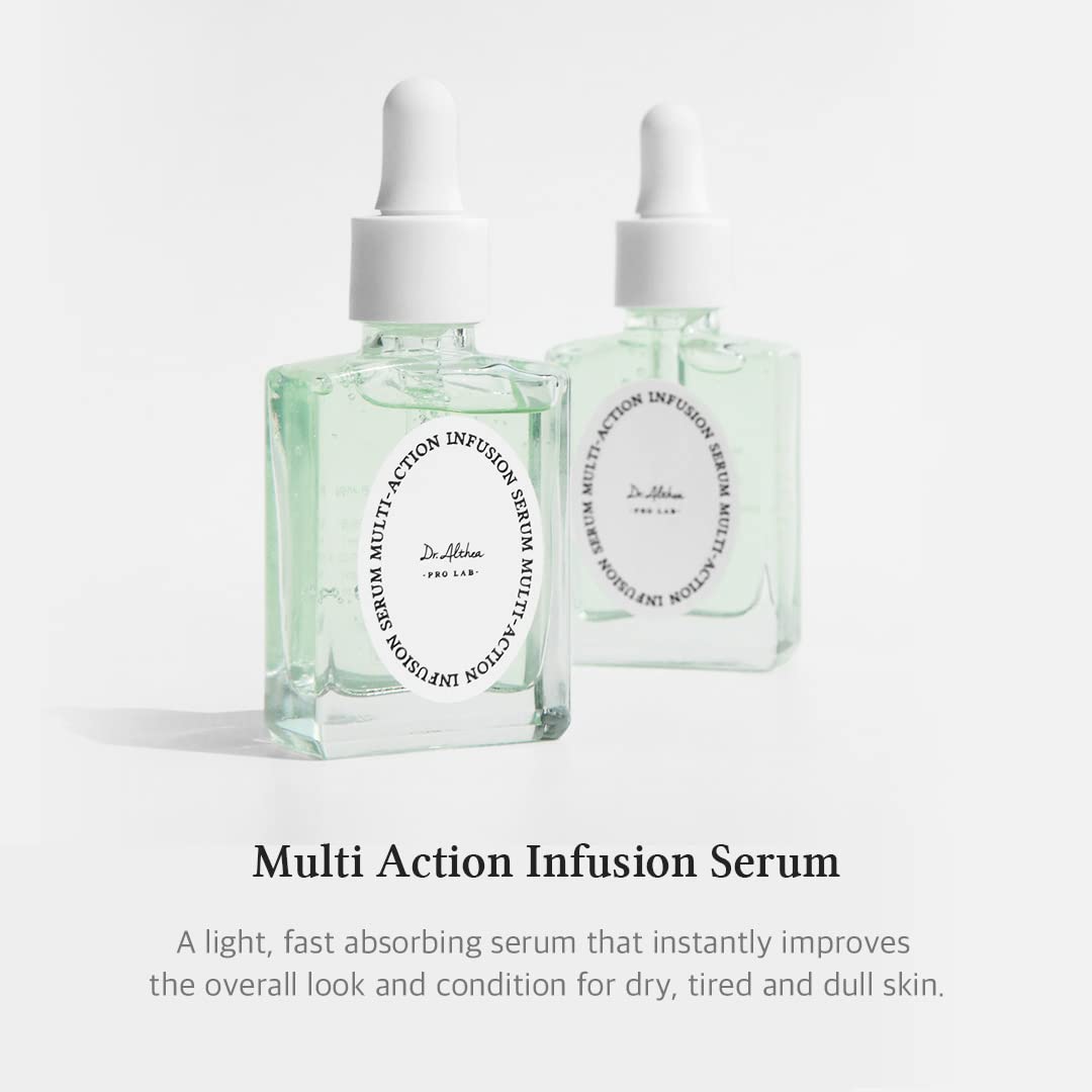 Lakinza Dr. Althea Skin Relief Essence serum bottle, 30ml, with clear packaging and product label for K-beauty skincare.