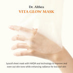 Dr. Althea Vita Glow Mask 28g by Lakinza K-beauty, showcasing the mask's packaging and vibrant design for radiant skin.