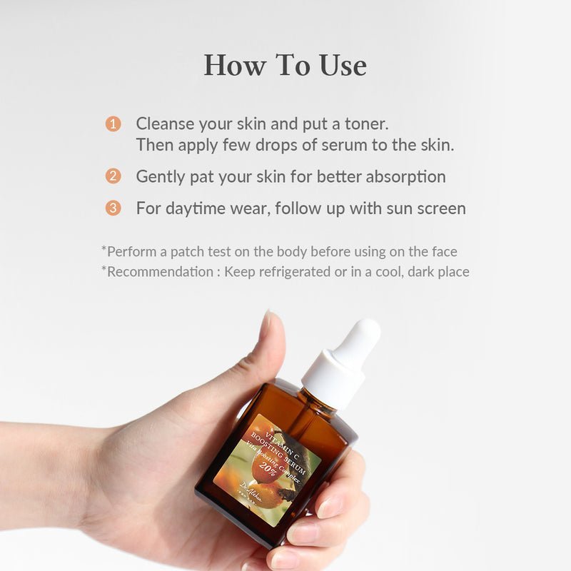 Lakinza Dr. Althea Vitamin C Boosting Serum 30ml bottle, clear serum in a sleek container, K-beauty skincare product