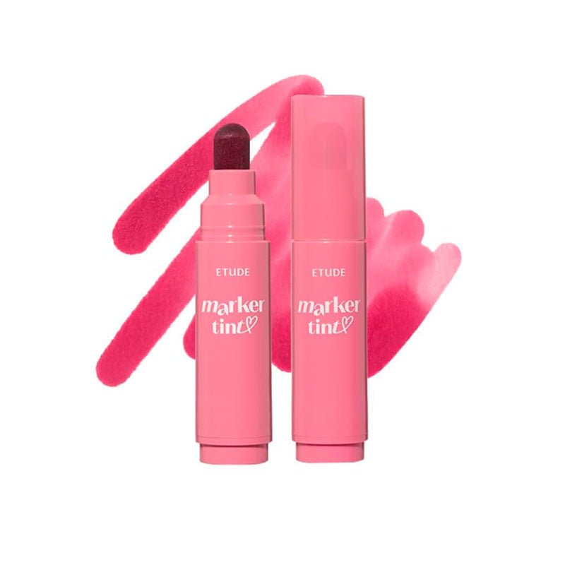 Etude House Dear Darling Marker Tint lip makeup in 3.5g, Lakinza K-beauty, featuring a vibrant lip tint with a marker-style applicator.