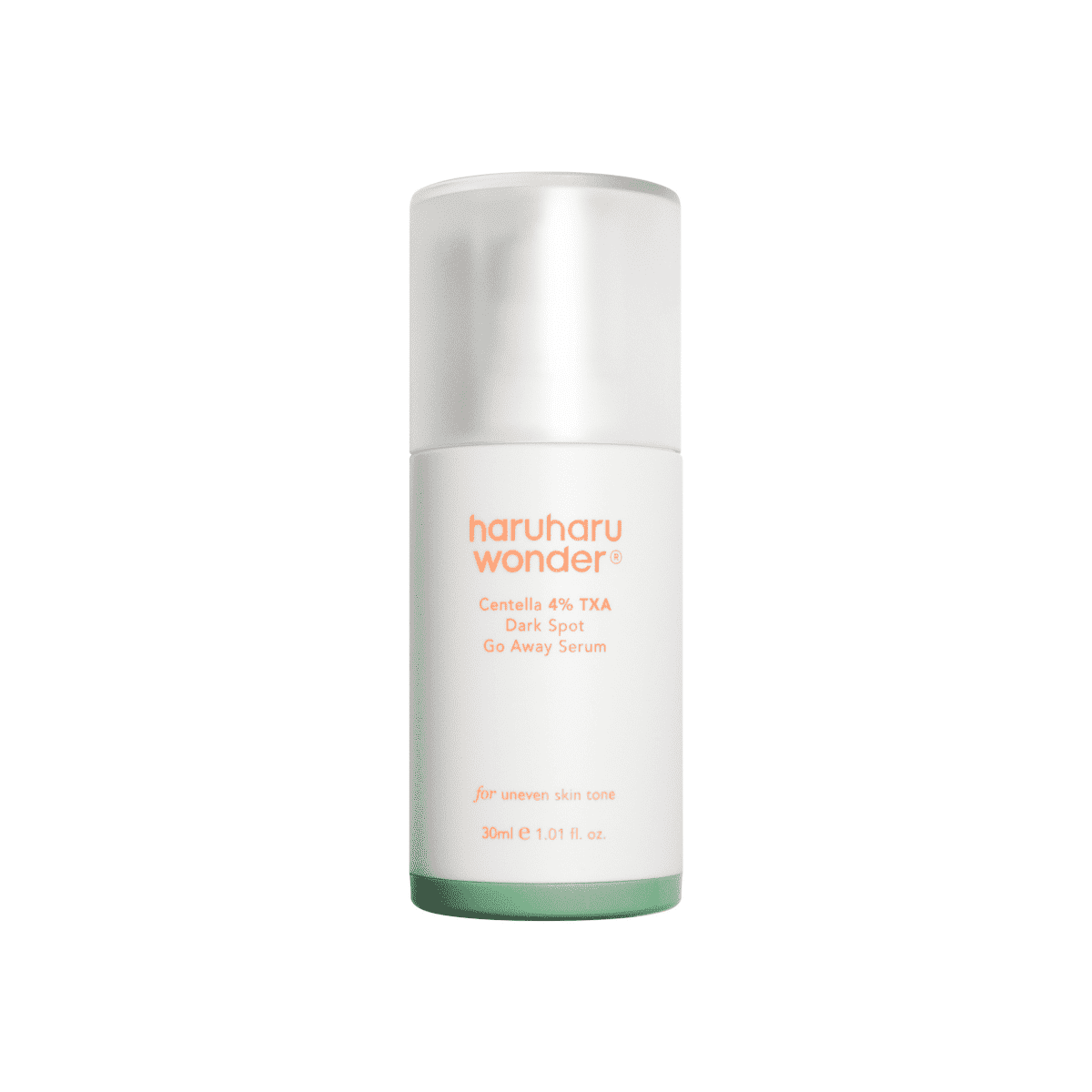 Lakinza haruharu Wonder Centella 4% TXA Dark Spot Go Away Serum in a 30ml bottle, featuring Korean skincare for brightening skin.