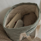 Reutilisable matelassé sac Fourre-tout Dans Le Sac, daily use tote bag with padded design and sturdy handles, in neutral color.