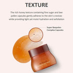 MISSHA Bee Pollen Honey Mask in a 130ml jar, with honey and bee pollen ingredients, part of Lakinza K-beauty Korean skincare line.