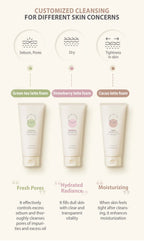 MISSHA Creamy Latte Cleansing Foam in a 172ml bottle, featuring a creamy texture and gentle K-beauty facial cleanser