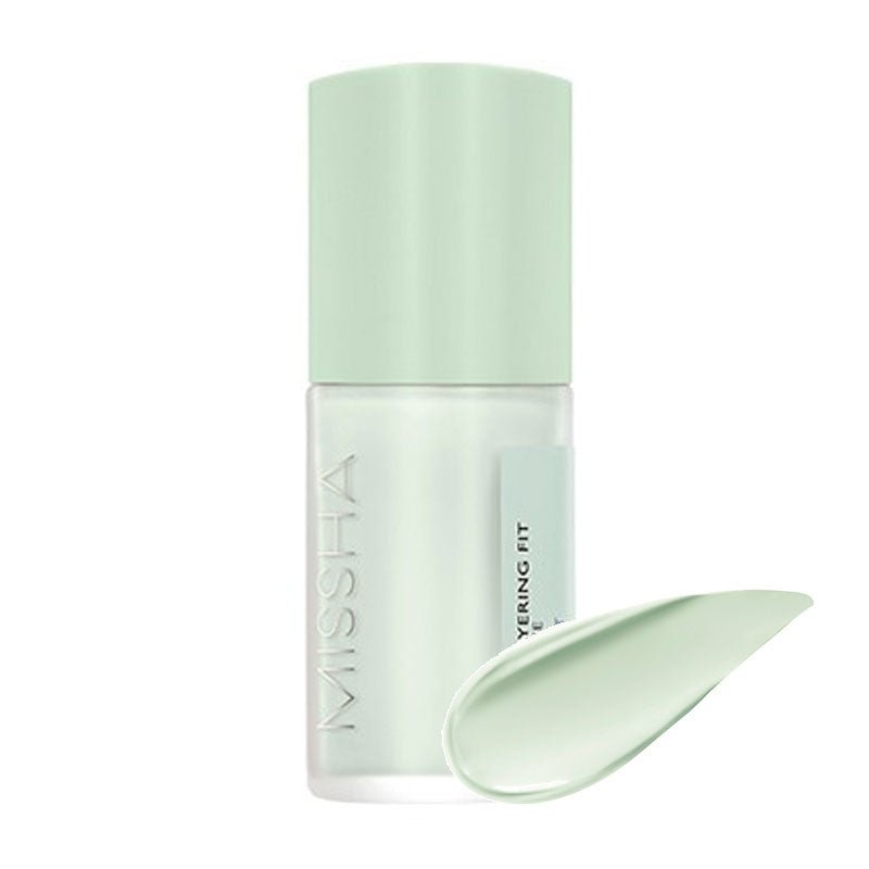 MISSHA Layering Fit Base in 35ml, a lightweight makeup primer by Lakinza K-beauty, shown in a sleek bottle.