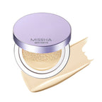 MISSHA Layering Fit Cushion Semi-matte 15g, a K-beauty base makeup product with a compact cushion container and semi-matte finish.