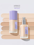 MISSHA Layering Fit Foundation Semi Glow Set 30ml, K-beauty base makeup with a semi-glow finish in a sleek packaging