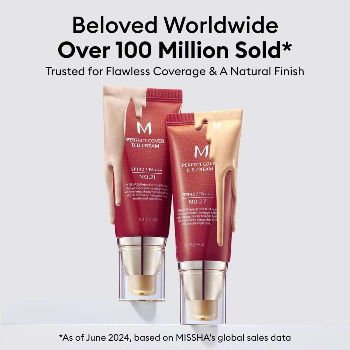 Missha M Perfect Cover BB Cream Ex in 50ml bottle, K-beauty base makeup product with smooth, even skin tone.
