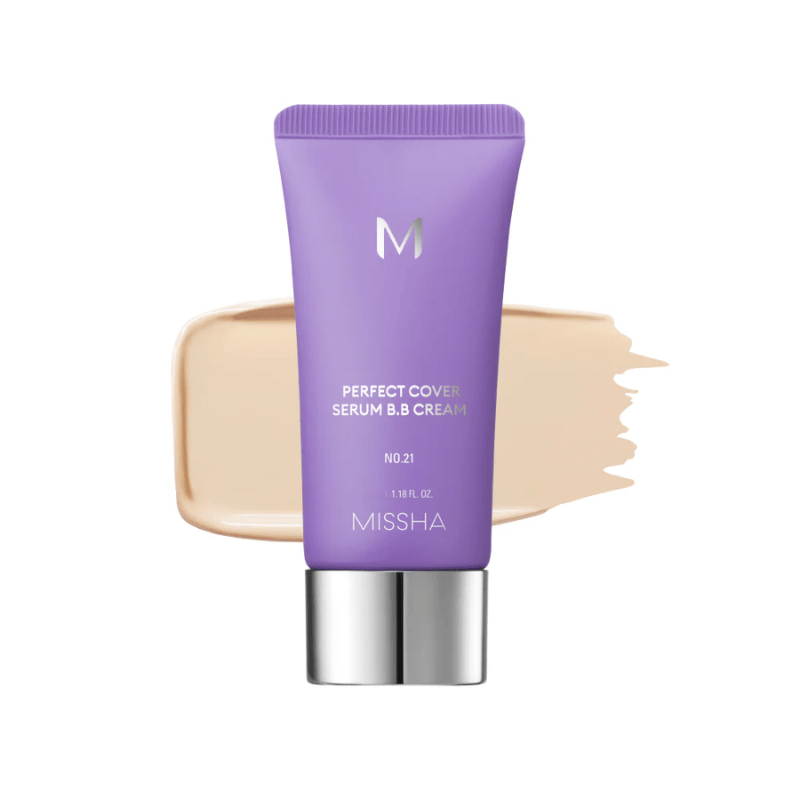 Lakinza MISSHA M Perfect Cover Serum BB Cream 20ml, a base makeup product with smooth, lightweight Korean skincare formula