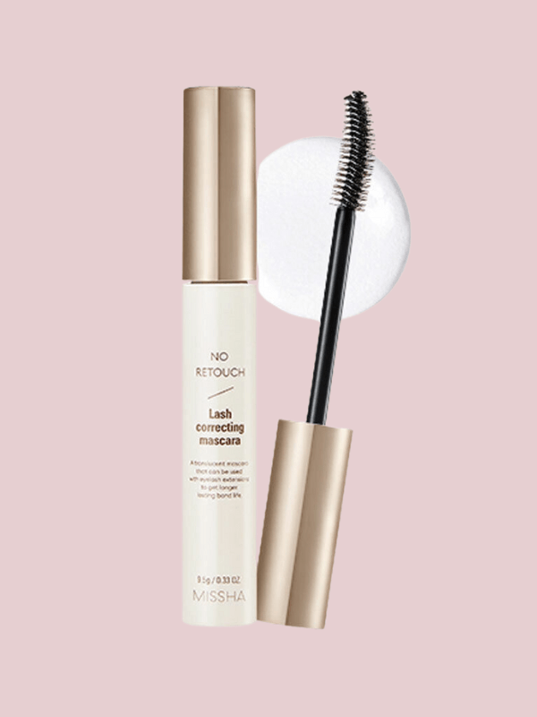 MISSHA No Retouch Lash Correcting Mascara by Lakinza, 9.5g eye makeup tube with black mascara for defining lashes