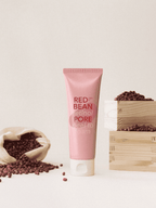 MISSHA Red Bean Retinol Pore Peel to Foam cleanser by Lakinza, 120ml, Korean skincare product with red bean extract and retinol.