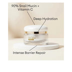 MISSHA Snail Cream 50ml moisturizer by Lakinza K-beauty, featuring a jar of nourishing snail extract skincare product.