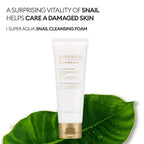 Missha Super Aqua Snail Cleansing Foam 100ml, gentle K-beauty cleanser with snail extract for smooth skin.