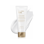Missha Super Aqua Snail Cleansing Foam 100ml in a white tube with blue accents, designed for gentle facial cleansing.