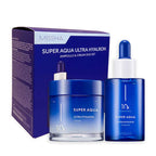 MISSHA Super Aqua Ultra Hyalron ampoule and cream duo set by Lakinza K-beauty, featuring hydrating skincare products in a gift set.