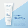 MISSHA Super Aqua Ultra Hyalron Cleansing Cream in a 200ml jar, featuring a smooth, hydrating K-beauty cleanser with blue and white packaging.