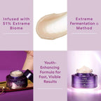 Missha Time Revolution Night Ampoule Cream 5X in a 50ml jar, featuring a smooth, creamy texture with a sleek packaging design.