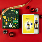 MISSHA Vita C Holiday Brightening Gift Set featuring skincare products in festive packaging by Lakinza K-beauty
