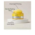 Missha Vita C Plus Sleeping Cream mask by Lakinza K-beauty, 50ml jar showing a smooth cream texture and vibrant packaging.
