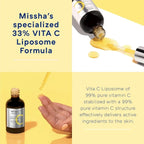 MISSHA Vita C Plus Spot Correcting & Firming Ampoule 30ml from Lakinza K-beauty, featuring a clear bottle with a pump dispenser.