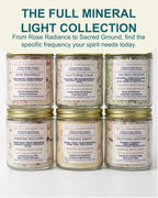 Luxury mineral bath soak gift set from The InnerCandescent Co featuring colorful mineral-infused bath products and packaging.