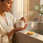 Mineral soak bath salts from The InnerCandescent Co with magnesium and minerals, perfect for foot soaks and relaxing baths.