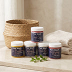 Pure Wash whipped body butter collection featuring luxurious lotion in various scents and textures for soft, moisturized skin.