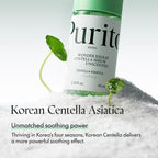 Lakinza Purito Wonder Releaf Centella Serum Unscented in 60ml bottle, Korean skincare serum for soothing and hydrating skin.