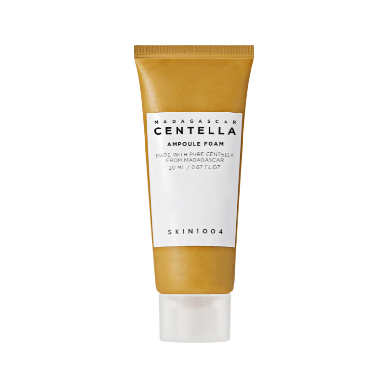 Lakinza K-beauty SKIN1004 Madagascar Centella Ampoule Foam cleanser 20ml bottle with pump and label visible.