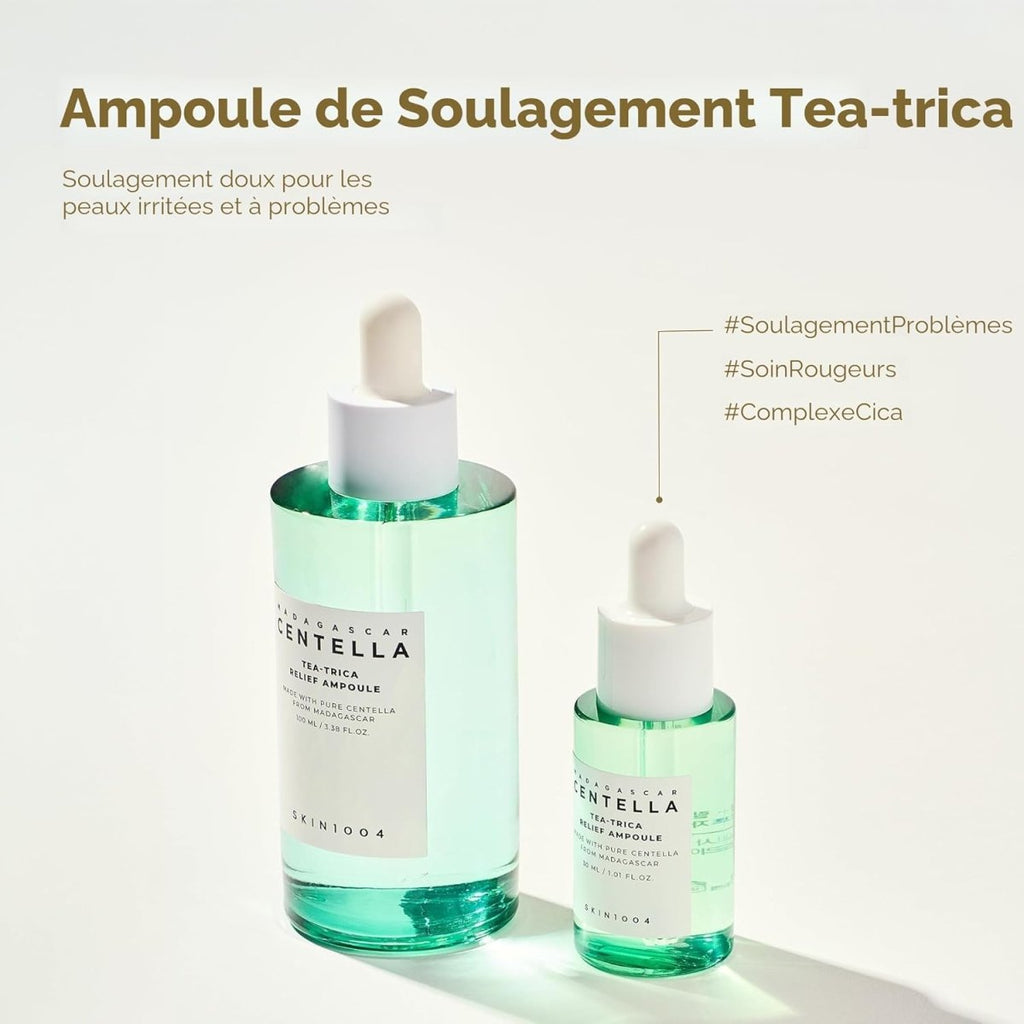 Lakinza K-beauty SKIN1004 Madagascar Centella Ampoule Trial Kit with small skincare bottles and packaging.
