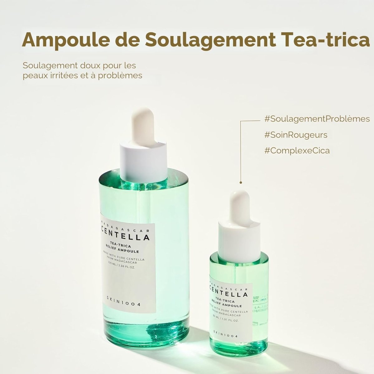 Lakinza K-beauty SKIN1004 Madagascar Centella Ampoule Trial Kit with small skincare bottles and packaging.
