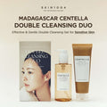 Lakinza K-beauty SKIN1004 Madagascar Centella Double Cleansing Duo with cleanser bottles and product packaging.