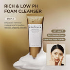 Lakinza K-beauty SKIN1004 Madagascar Centella Double Cleansing Duo with two cleanser bottles, ideal for gentle skincare.