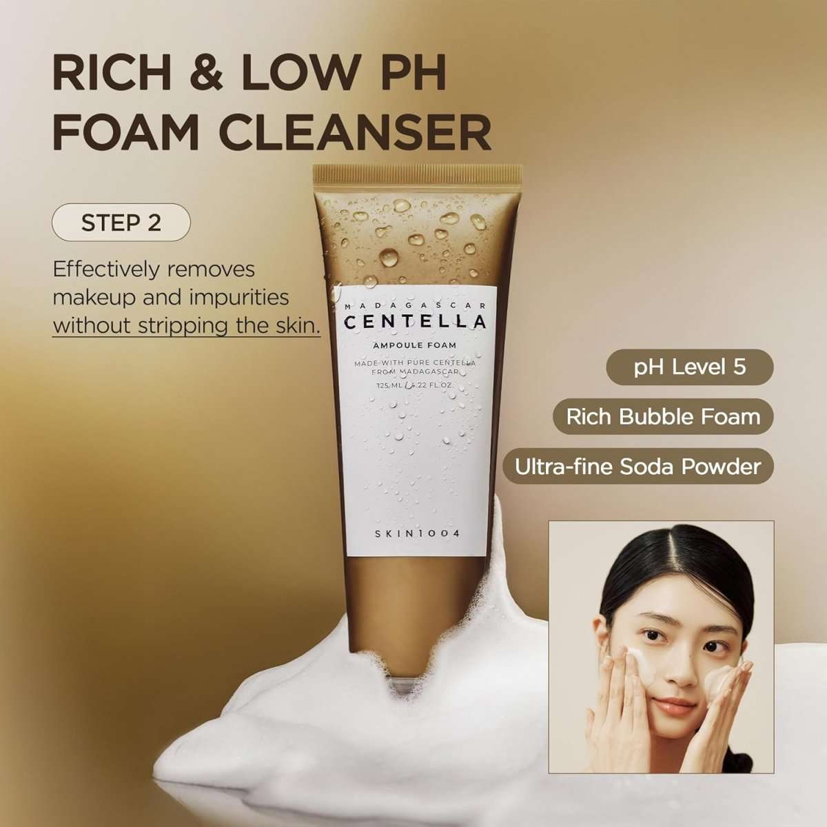 Lakinza K-beauty SKIN1004 Madagascar Centella Double Cleansing Duo with two cleanser bottles, ideal for gentle skincare.