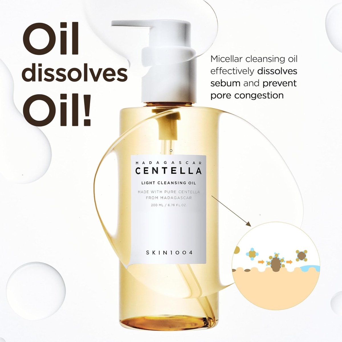 SKIN1004 Madagascar Centella Double Cleansing Duo featuring two cleanser bottles with clean, minimalist packaging and natural skincare branding