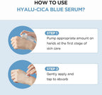 Lakinza K-beauty SKIN1004 Madagascar Centella Hyalu-Cica Blue Serum 50ml bottle with blue label and serum dropper cap.