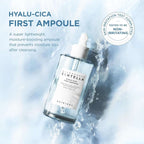 Lakinza K-beauty SKIN1004 Madagascar Centella Hyalu-Cica First Ampoule 100ml bottle with dropper, skincare product for hydration and soothing.