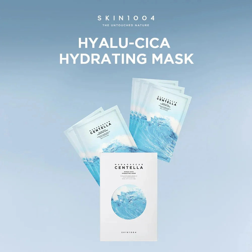 Lakinza K-beauty SKIN1004 Madagascar Centella Hyalu-Cica Hydrating Mask in 23ml jar, soothing and hydrating skincare mask.