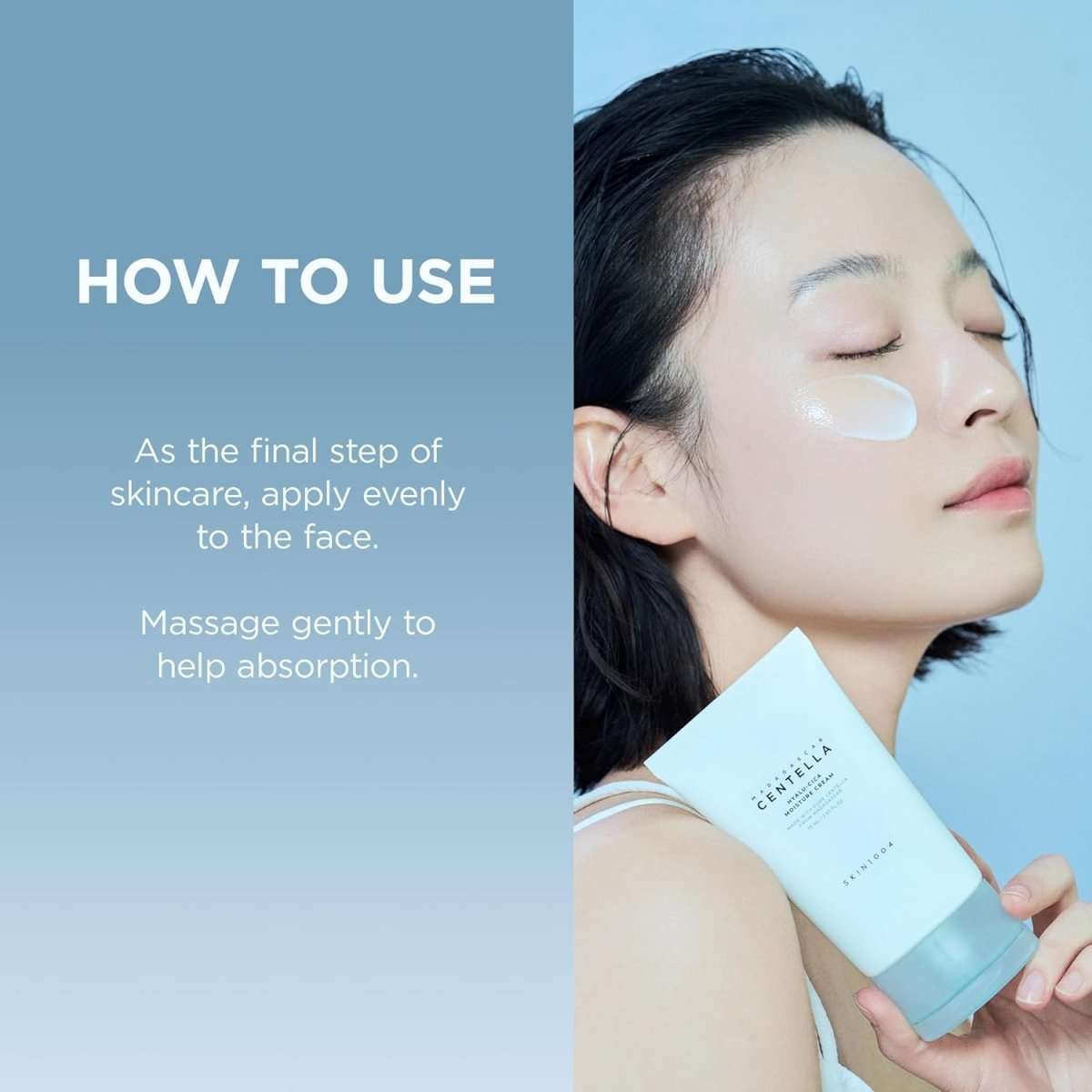Lakinza K-beauty SKIN1004 Madagascar Centella Hyalu-Cica Moisture Cream 75ml in a white jar with a silver lid