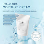 Lakinza K-beauty SKIN1004 Madagascar Centella Hyalu-Cica Moisture Cream 75ml jar with white cream inside