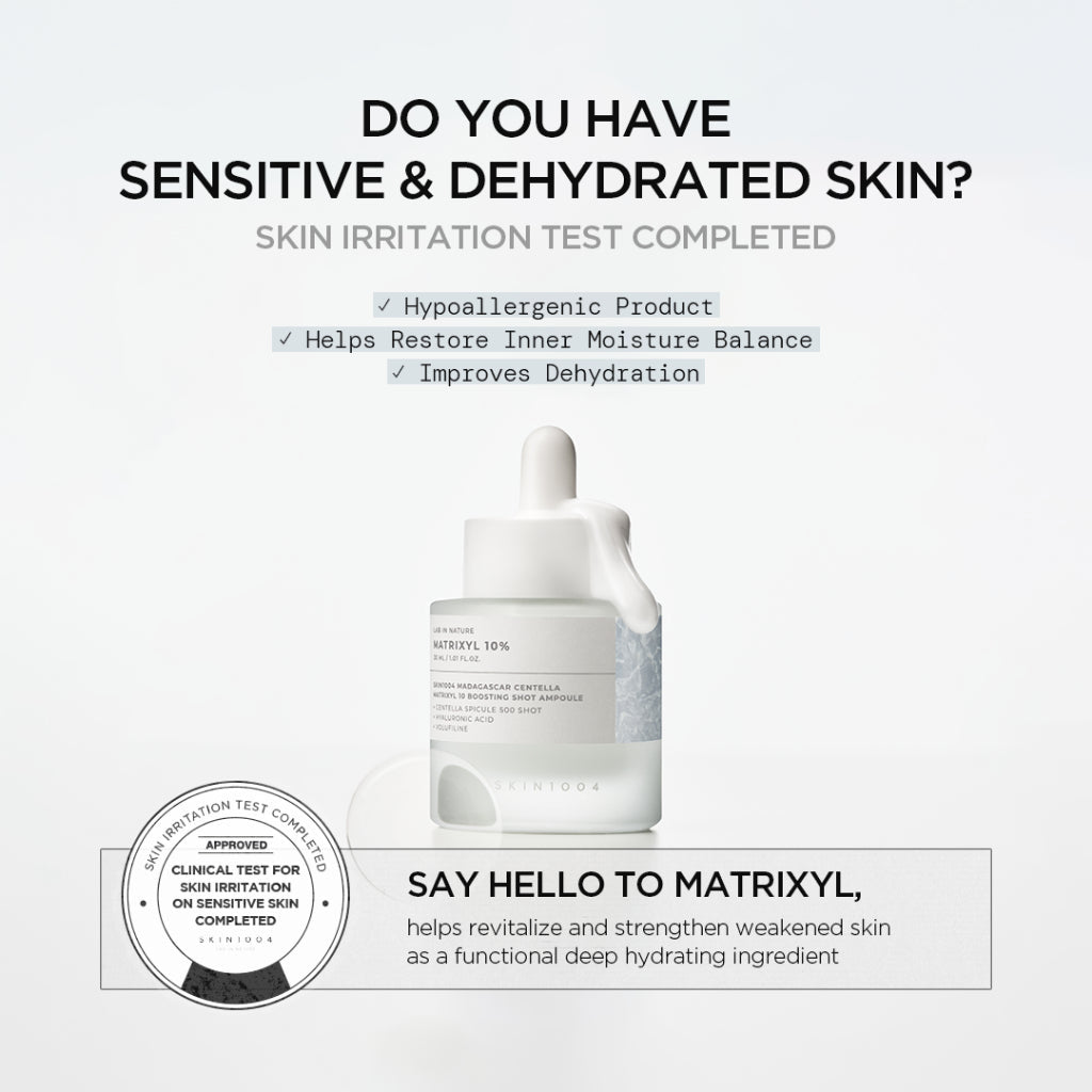 Lakinza K-beauty SKIN1004 Madagascar Centella Matrixyl 10 Boosting Shot Ampoule 30ml bottle with dropper