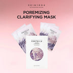 Lakinza K-beauty SKIN1004 Madagascar Centella Pore-Refining Clarifying Mask in 23ml jar, with fresh green mask inside.