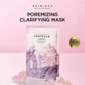 Lakinza K-beauty SKIN1004 Madagascar Centella Pore-Reducing Clarifying Mask in 23ml jar, with soothing centella leaves.