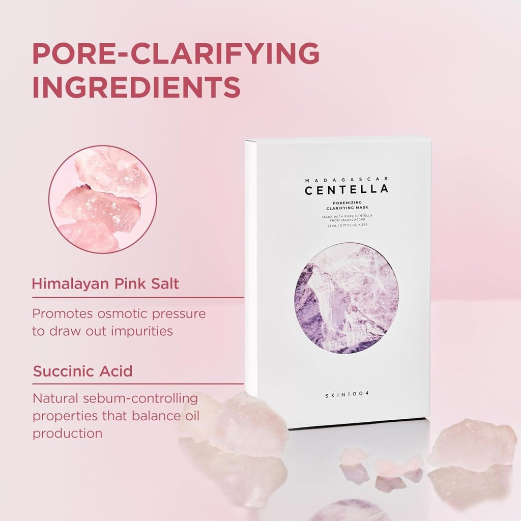 Lakinza K-beauty SKIN1004 Madagascar Centella Pore-Refining Clarifying Mask 23ml, creamy mask in a jar with centella extract.