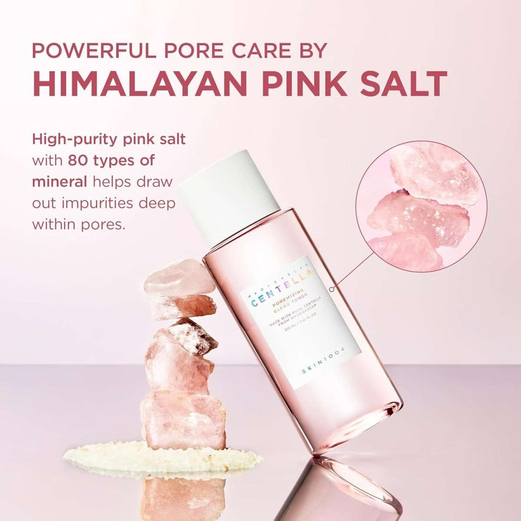 SKIN1004 Madagascar Centella Pore-Refining Clear Toner in 210ml bottle, K-beauty skincare product with transparent liquid and label