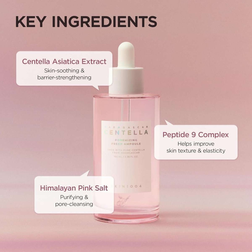 Lakinza K-beauty SKIN1004 Madagascar Centella Poremizing Fresh Ampoule 100ml bottle on a white background