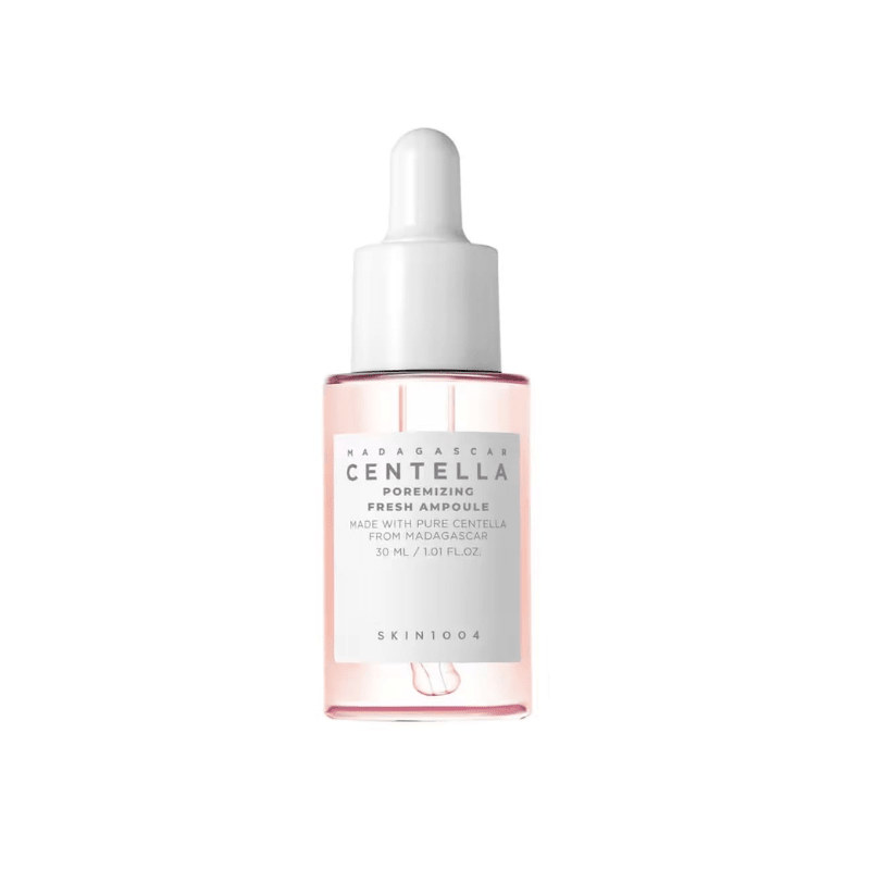 Lakinza K-beauty SKIN1004 Madagascar Centella Poremizing Fresh Ampoule serum in a 30ml bottle with a dropper cap