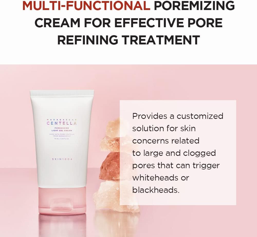 Lakinza K-beauty SKIN1004 Madagascar Centella Pore Minimizing Light Gel Cream 75ml jar with a clean, minimalist label